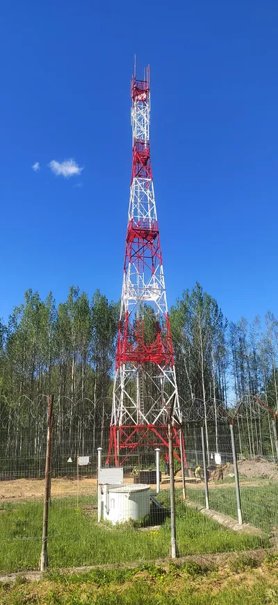Монтаж башни бысотой 40 метров